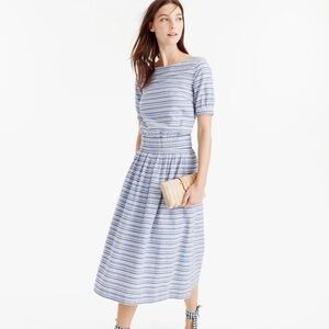 J Crew Skirt & Top Set Seersucker Midi